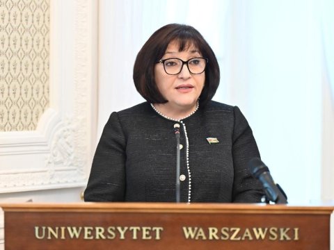 Sahibə Qafarova Varşava Universitetində çıxış etdi - FOTO