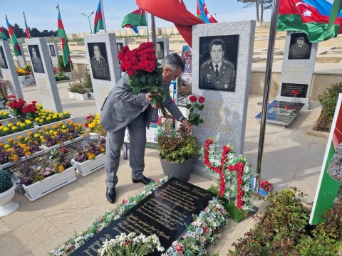 Abşeronda şəhid məzarları ziyarət edilib - FOTO