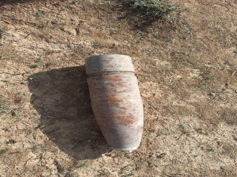 Sumqayıtda top mərmisi tapıldı - FOTO