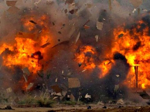 Biləsuvarda güclü partlayış - VİDEO