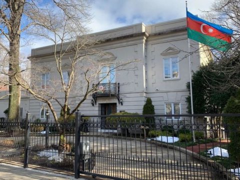 Ermənilər ABŞ-dakı səfirliyimiz qarşısında aksiya keçirir - VİDEO