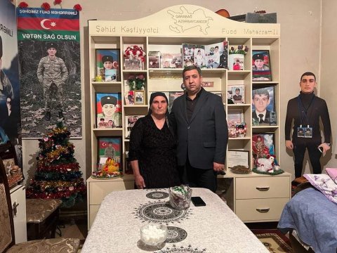 YAP Kəlbəcər rayon Təşkilatı şəhid ailələrini ziyarət edib - FOTOLAR