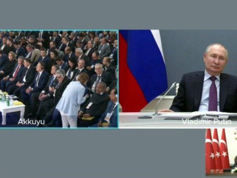 Ərdoğan və Putin “Akkuyu” mərasimində - FOTOLAR