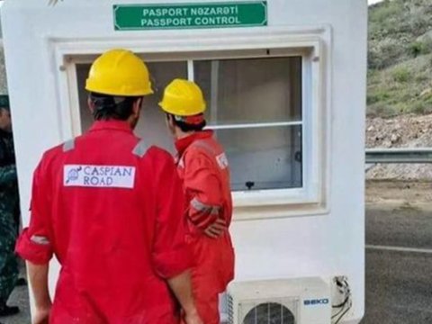 Laçında pasport yoxlanış köşkü qoyulub - FOTO