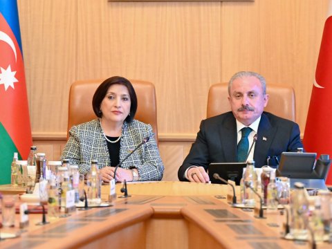 Sahibə Qafarova və Şentop saziş imzaladılar - FOTOLAR