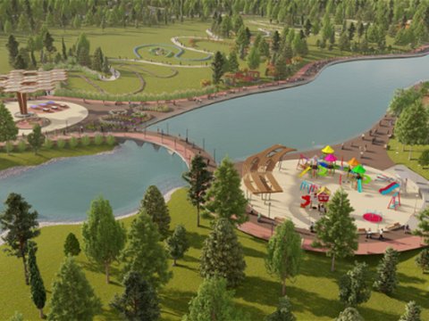 Füzuli Mərkəzi Parkı belə olacaq - FOTOLAR