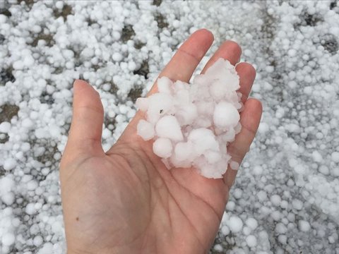 Rayonlara dolu və leysan yağıb