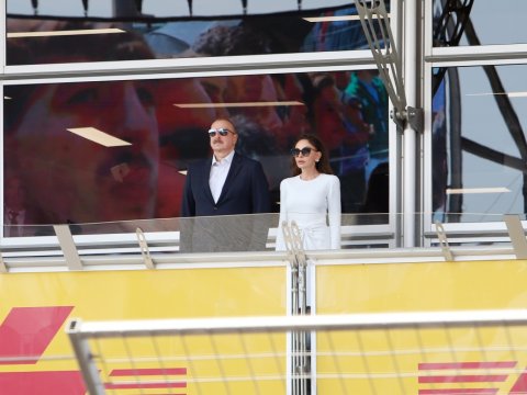 Prezident və birinci xanım “Formula 1”də - YENİLƏNİB