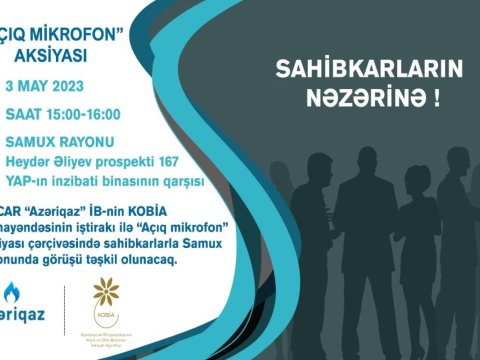 “Azəriqaz” Samuxda sahibkarlarla görüşəcək