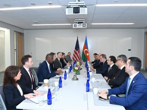 Ceyhun Bayramov Blinkenlə görüşdü - FOTOLAR