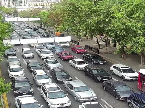 Hazırda tıxac olan yollar - SİYAHI