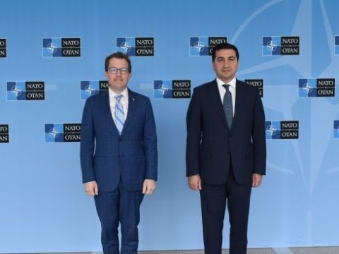 NATO rəsmisi Hikmət Hacıyevlə görüşündən YAZDI