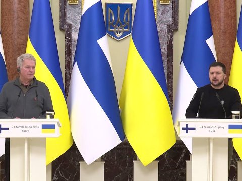 Zelenski finlandiyalı həmkarı ilə görüşdü - YENİLƏNİB