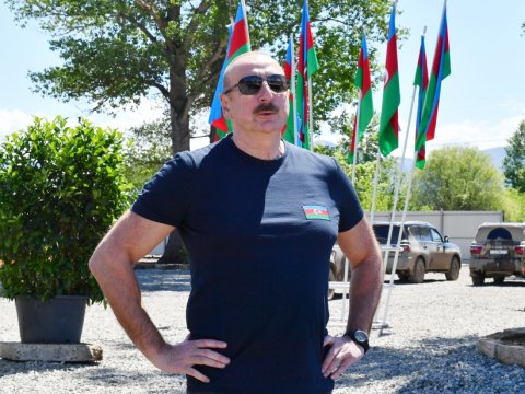 İlham Əliyev Zəngilana gedib - FOTOLAR