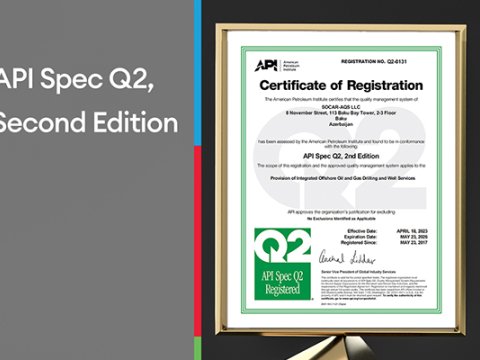 SOCAR AQŞ “API Spec Q2” İkinci Nəşr Sertifikatını əldə edib