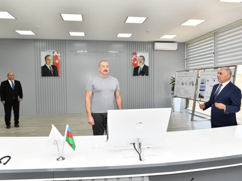 Prezident yarımstansiyanın açılışında iştirak etdi - FOTO