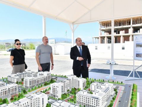 Füzulidə yaşayış kompleksi tikilir - FOTOLAR