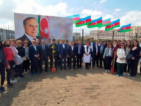 Nazirliyin kollektivi ağacəkmə kampaniyasında - FOTOLAR