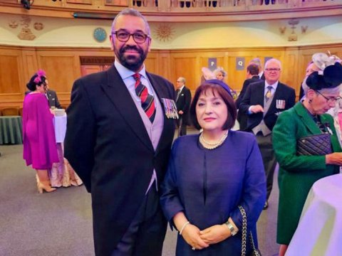 Sahibə Qafarova kralın tacqoyma mərasimində - FOTO