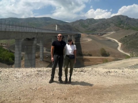 Mehriban Əliyeva Şuşa yolundan paylaşım etdi - VİDEO