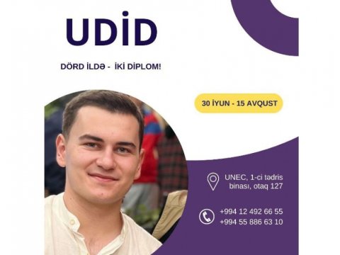 UNEC-də 4 ildə iki diplom əldə etmək imkanı