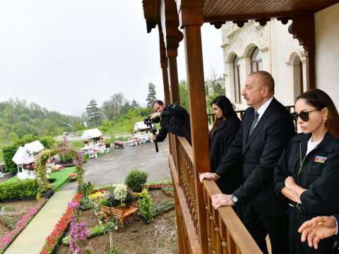 Prezident və birinci xanım Şuşada tədbirlərdə iştirak edib