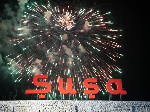 Şuşada atəşfəşanlıq - FOTOLAR