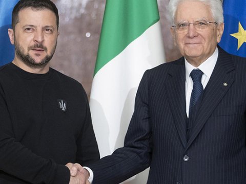 Zelenski italiyalı həmkarı ilə görüşdü 