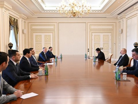 Gürcü spiker İlham Əliyevin qəbulunda