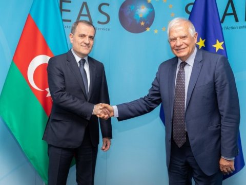 Ceyhun Bayramov Brüsseldə Borellə GÖRÜŞDÜ