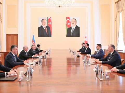 Baş nazir Gürcüstan parlamentinin spikeri ilə görüşdü 