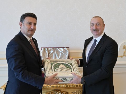 Prezident İordaniya parlamentinin spikerini qəbul edib - FOTO