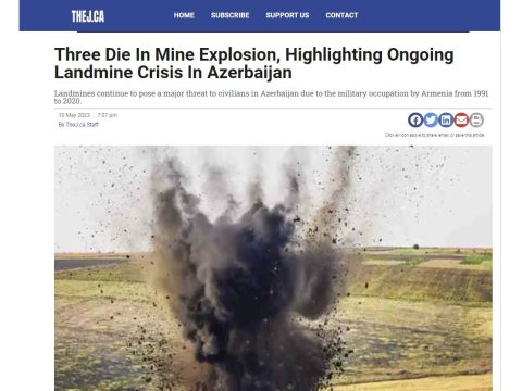 Kanada mediası ermənilərin mina təxribatından yazır