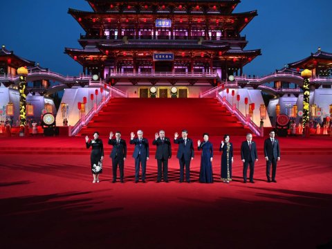 Mərkəzi Asiya-Çin sammitinə qatılan prezidentlər QARŞILANDI