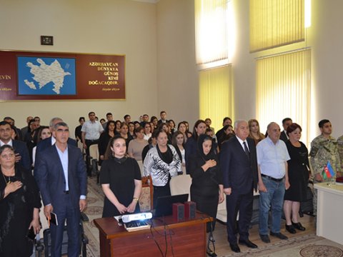 Füzulidə Heydər Əliyevlə bağlı konfrans keçirildi - FOTOLAR