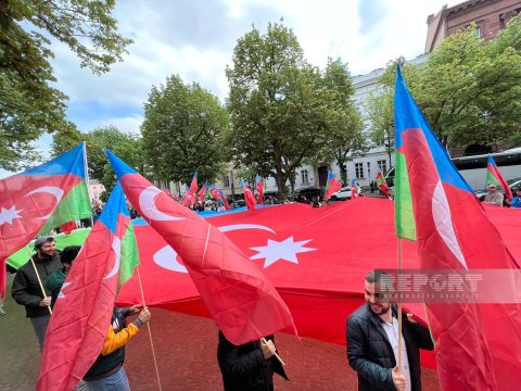 Berlin aksiyasında bəyanat SƏSLƏNDİRİLDİ