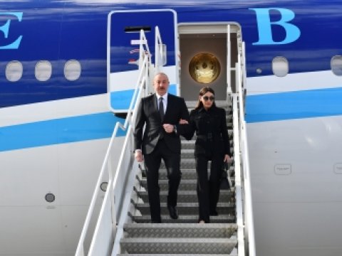 Prezident birinci xanımla Litvaya getdi - FOTOLAR 