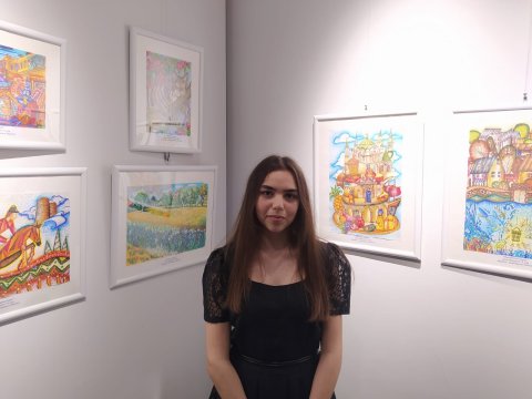 Heydər Əliyevin 100 illik yubleyinə həsr olunmuş rəsm sərgisi keçirilib - FOTOLAR