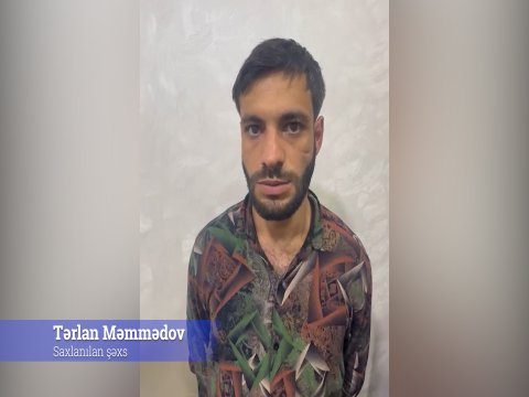 Silah gəzdirən keçmiş məhkum saxlanıldı - VİDEO