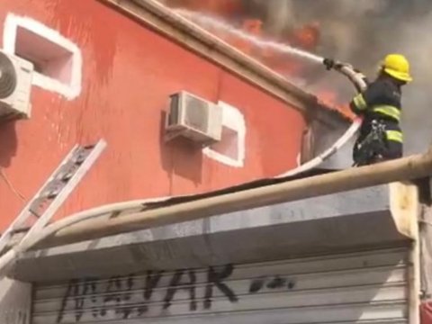 Bakıda kafedə yanğın oldu - VİDEO