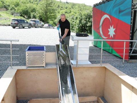 Kəlbəcərdə məktəbin təməli qoyuldu - FOTOLAR