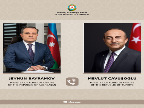 Ceyhun Bayramov Çavuşoğluna təbriklərini çatdırdı