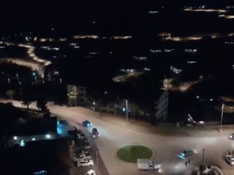 Laçın şəhərinin möhtəşəm gecə görüntüsü - VİDEO