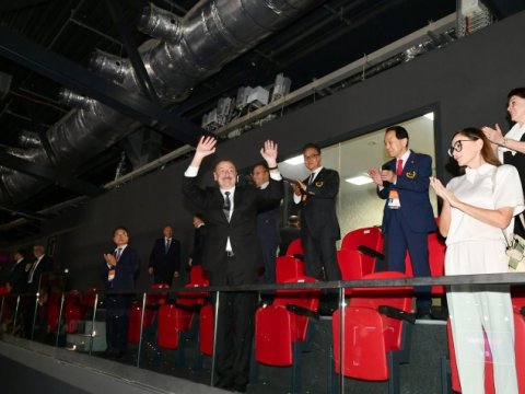 Prezident və birinci xanım dünya çempionatının açılışında - FOTOLAR (YENİLƏNİB)