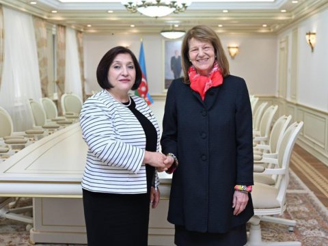 Spiker Britaniyanın ticarət elçisi ilə görüşüb - FOTO