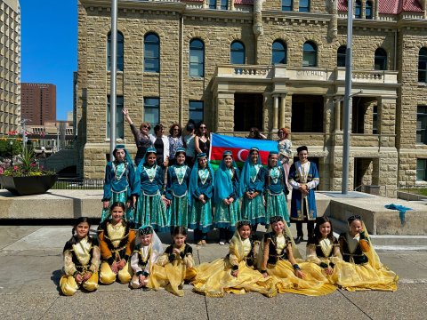 Kanadanın Kalqari şəhərində bayrağımız ucaldıldı - FOTOLAR