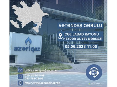 Növbəti vətəndaş qəbulu Cəlilabadda keçiriləcək