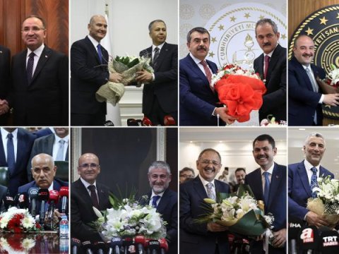 Türkiyə hökumətində təhvil-təslim mərasimi - FOTOLAR