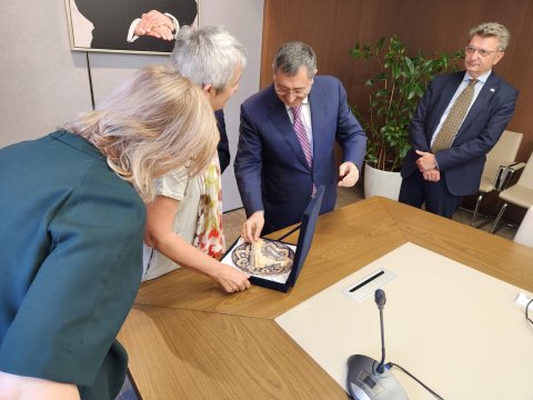 Xələf Xələfov Almaniya səfiri və Höte İnstitutunun rəhbəri ilə görüşdü - FOTO