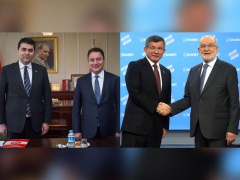 Davutoğlu 4 partiyanın birləşməsinin anonsunu verdi